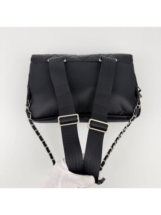 Chanel CC Logo Sports Line Backpack Black Nylon Vintage main image 10